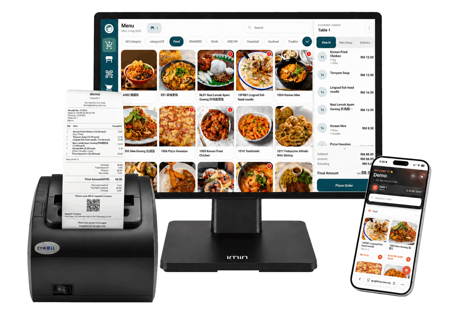 Optimy POS hardware